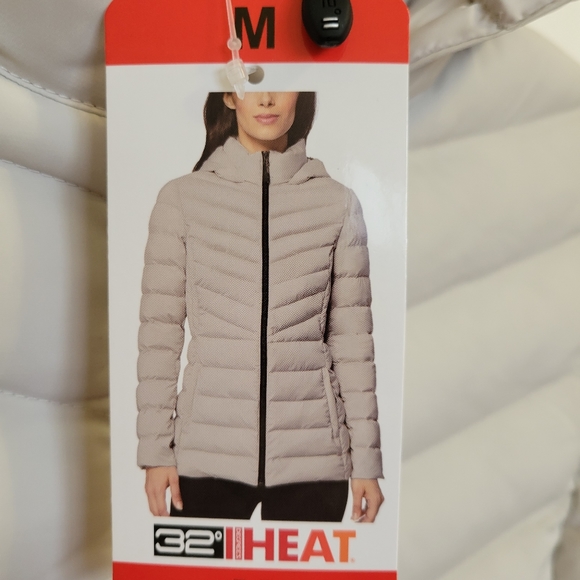 NWT 32 Degrees Heat Small, Medium, and XL Silver Puffer Jacket - Picture 2 of 8